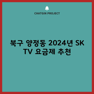 2024년 SK TV 요금제 추천