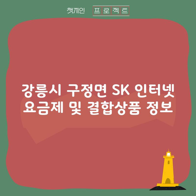 강릉시 구정면 SK 인터넷 요금제 및 결합상품 정보