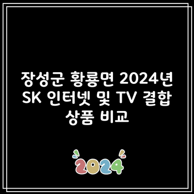 장성군 황룡면 2024년 SK 인터넷 및 TV 결합 상품 비교