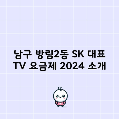 남구 방림2동 SK 대표 TV 요금제 2024 소개