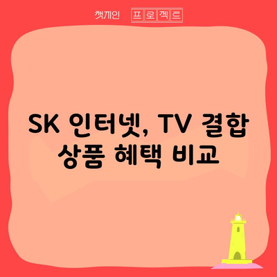 SK 인터넷, TV 결합 상품 혜택 비교, 지금 바로 보셔야합니다.