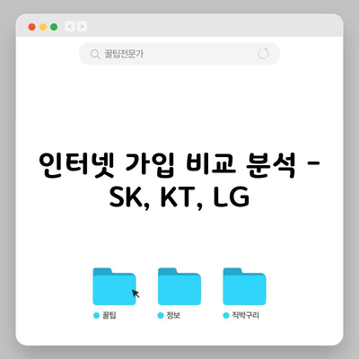 인터넷 가입 비교 분석 – SK, KT, LG