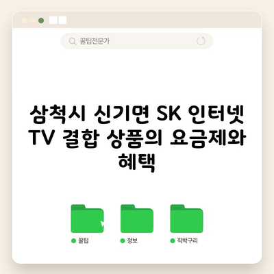 SK 인터넷 TV 결합 상품의 요금제와 혜택