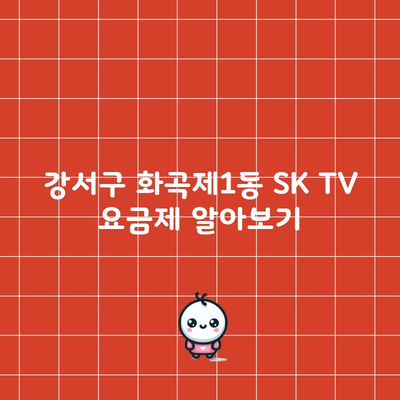 강서구 화곡제1동 SK TV 요금제 알아보기