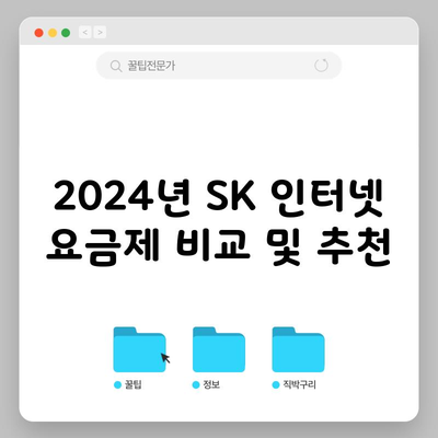 2024년 SK 인터넷 요금제 비교 및 추천, 신중하게 선택하셨나요?