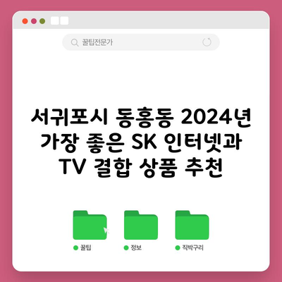 서귀포시 동홍동 2024년 가장 좋은 SK 인터넷과 TV 결합 상품 추천