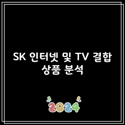 SK 인터넷 및 TV 결합 상품 분석