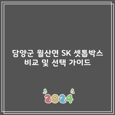 담양군 월산면 SK 셋톱박스 비교 및 선택 가이드