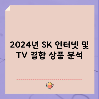 2024년 SK 인터넷 및 TV 결합 상품 분석