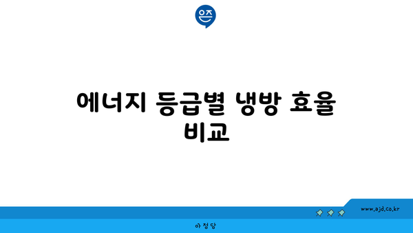 에너지 등급별 냉방 효율 비교