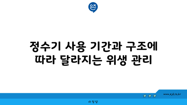 정수기 사용 기간과 구조에 따라 달라지는 위생 관리