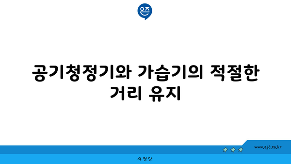 공기청정기와 가습기의 적절한 거리 유지