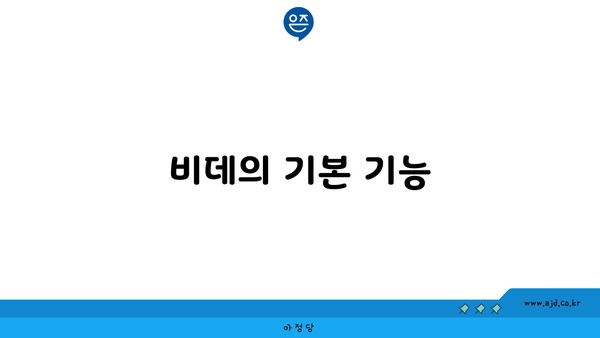 비데의 기본 기능