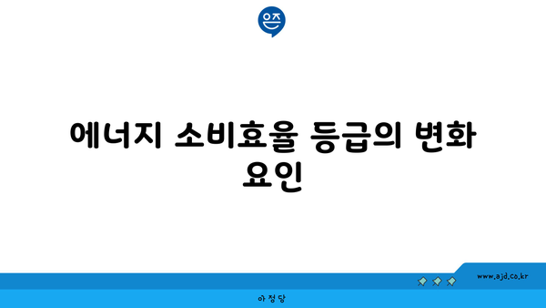 에너지 소비효율 등급의 변화 요인