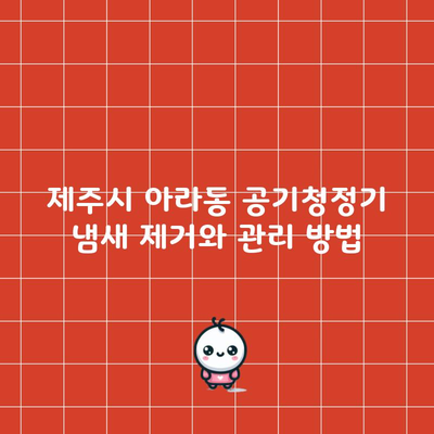 제주시 아라동 공기청정기 냄새 제거와 관리 방법