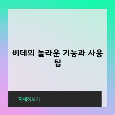 비데의 놀라운 기능과 사용 팁