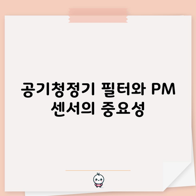 공기청정기 필터와 PM 센서의 중요성