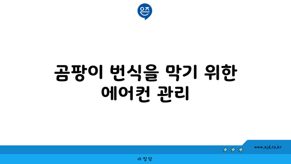 곰팡이 번식을 막기 위한 에어컨 관리