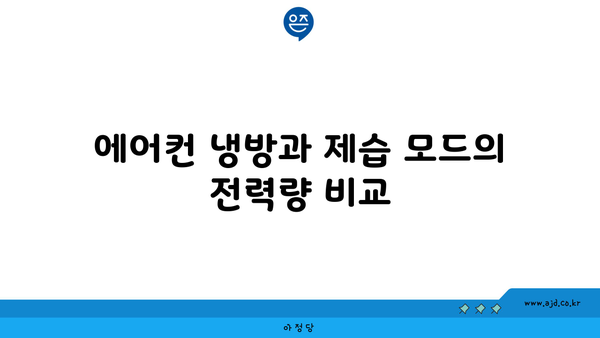 에어컨 냉방과 제습 모드의 전력량 비교