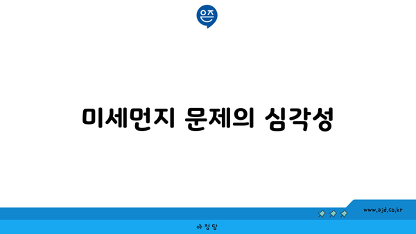 미세먼지 문제의 심각성