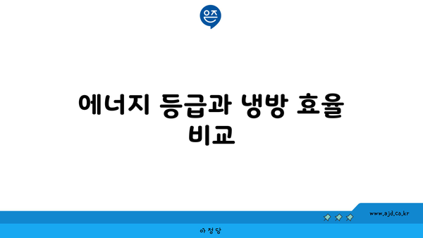 에너지 등급과 냉방 효율 비교