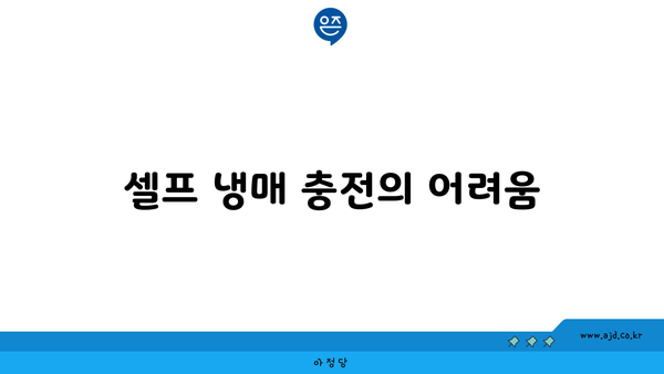 셀프 냉매 충전의 어려움