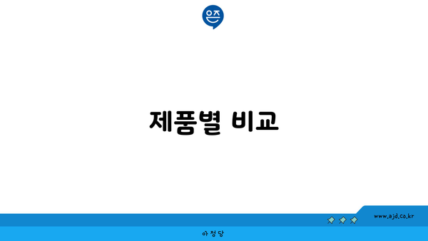 제품별 비교