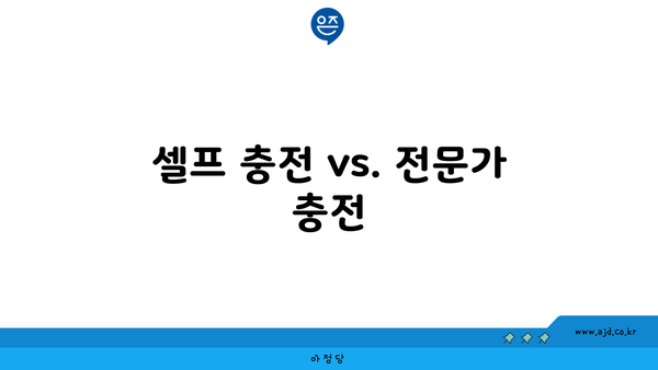 셀프 충전 vs. 전문가 충전