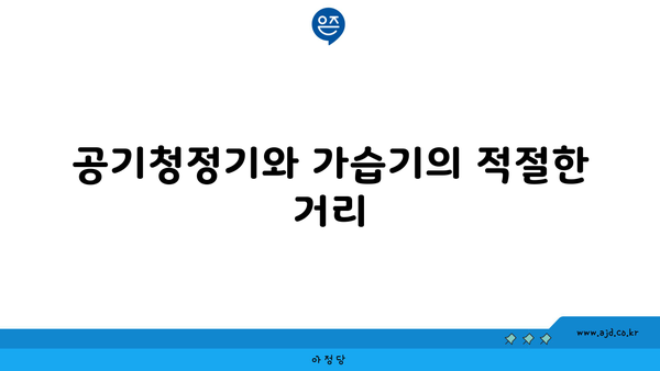 공기청정기와 가습기의 적절한 거리