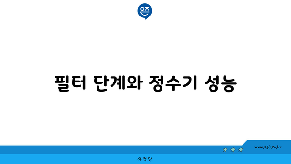 필터 단계와 정수기 성능