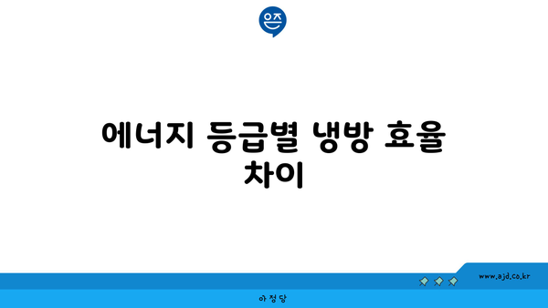 에너지 등급별 냉방 효율 차이