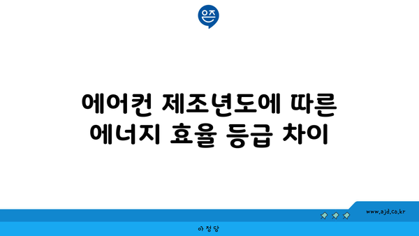 에어컨 제조년도에 따른 에너지 효율 등급 차이