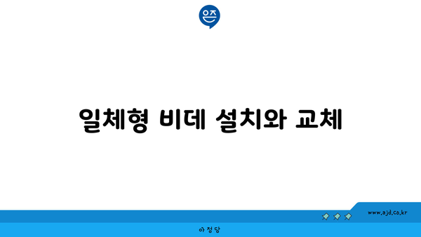 일체형 비데 설치와 교체