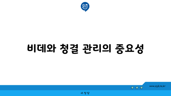 비데와 청결 관리의 중요성