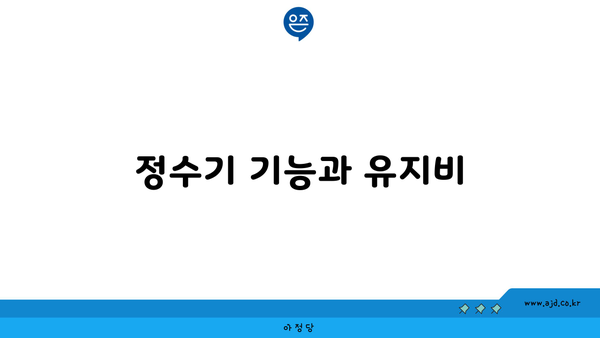 정수기 기능과 유지비