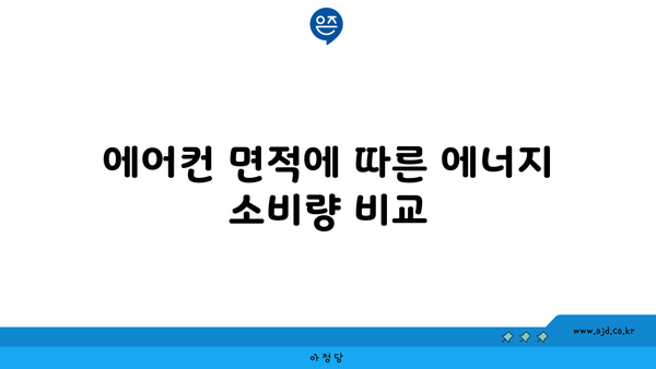 에어컨 면적에 따른 에너지 소비량 비교