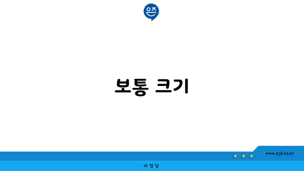 보통 크기