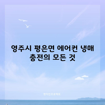 영주시 평은면 에어컨 냉매 충전의 모든 것