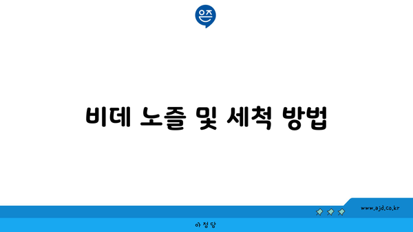 비데 노즐 및 세척 방법