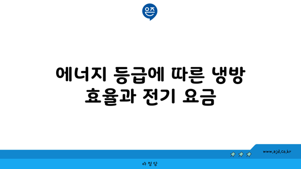 에너지 등급에 따른 냉방 효율과 전기 요금