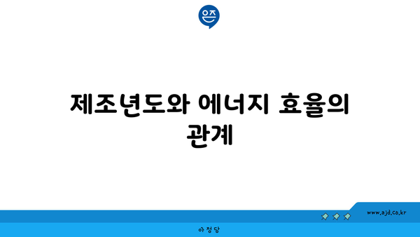 제조년도와 에너지 효율의 관계