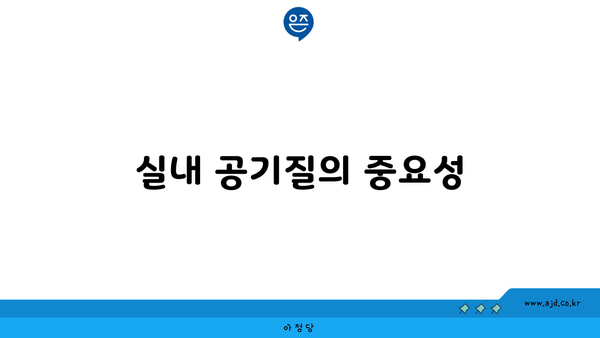 실내 공기질의 중요성