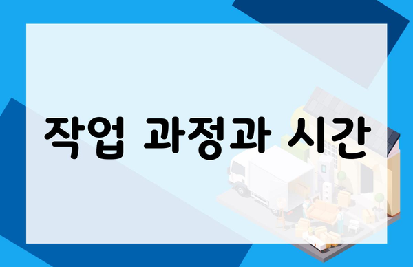 작업 과정과 시간